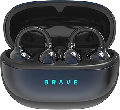 Image de Écouteurs sans fil à clip BRAVE ClipFit à oreille ouverte, casque Bluetooth 5.4 sans fil avec étui de chargement,
